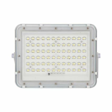 LED Venkovní stmívatelný solární reflektor LED/15W/3,2V IP65 4000K bílá + dálkové ovládání