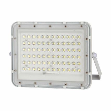 LED Venkovní stmívatelný solární reflektor LED/15W/3,2V IP65 4000K bílá + dálkové ovládání