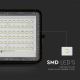 LED Venkovní stmívatelný solární reflektor LED/15W/3,2V IP65 4000K černá + dálkové ovládání