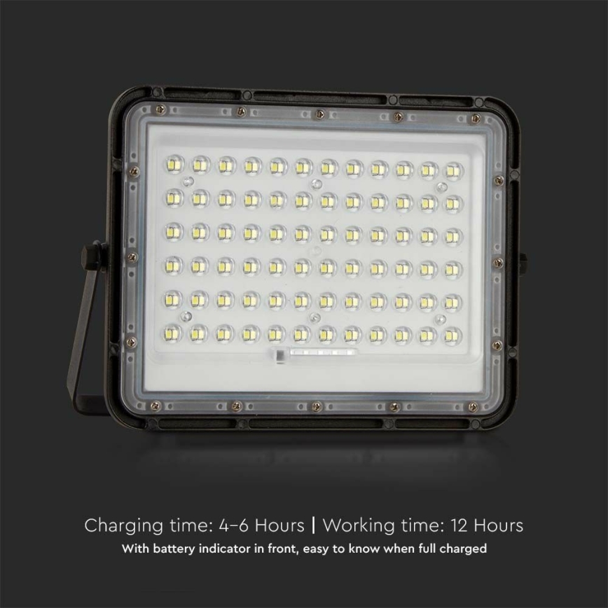 LED Venkovní stmívatelný solární reflektor LED/15W/3,2V IP65 6400K černá + dálkové ovládání
