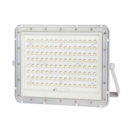 LED Venkovní solární reflektor LED/20W/3,2V 4000K bílá IP65 + dálkové ovládání