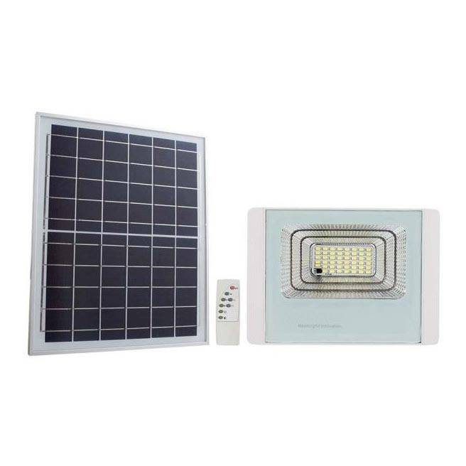 LED Venkovní solární reflektor LED/20W/3,2V IP65 4000K 20000 mAh + dálkové ovládání