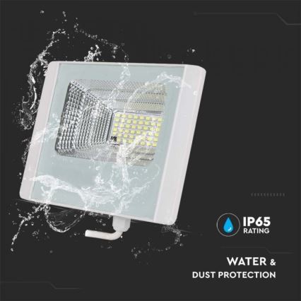 LED Venkovní solární reflektor LED/20W/3,2V IP65 4000K 20000 mAh + dálkové ovládání