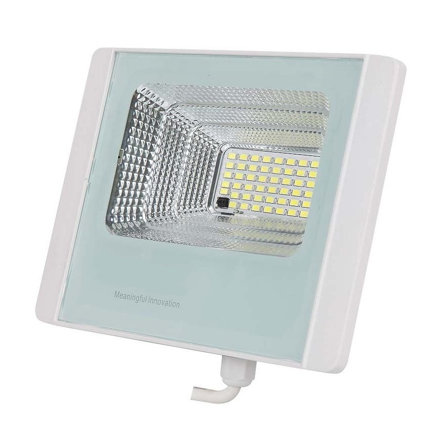 LED Venkovní solární reflektor LED/20W/3,2V IP65 6400K + dálkové ovládání