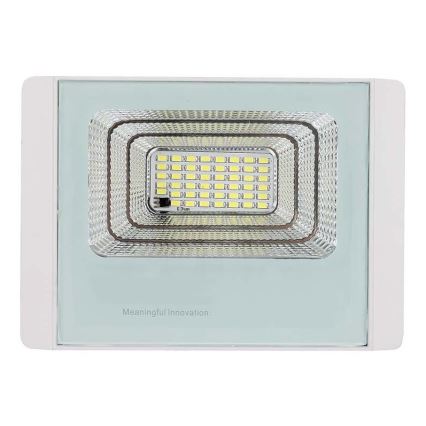 LED Venkovní solární reflektor LED/20W/3,2V IP65 6400K + dálkové ovládání