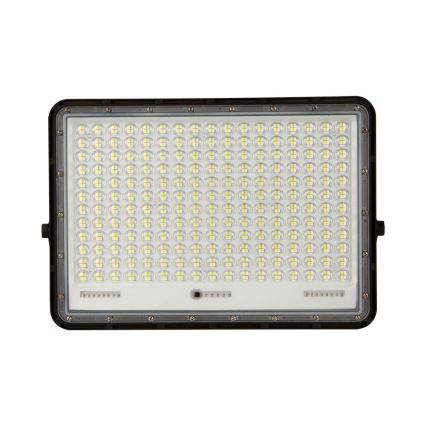 LED Venkovní solární reflektor LED/30W/3,2V 4000K černá IP65 + dálkové ovládání