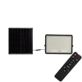 LED Venkovní solární reflektor LED/30W/3,2V 4000K černá IP65 + dálkové ovládání