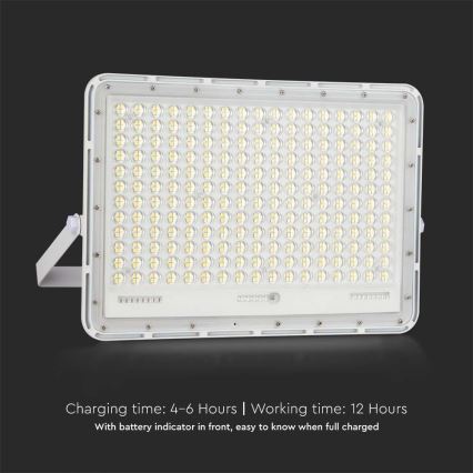 LED Venkovní solární reflektor LED/30W/3,2V 6400K bílá IP65 + dálkové ovládání