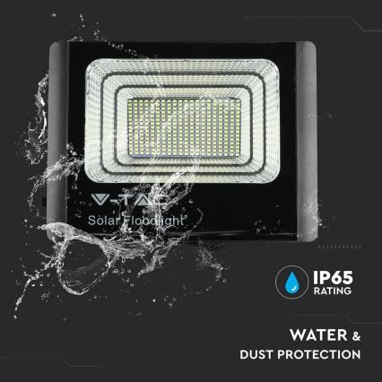 LED Venkovní solární reflektor LED/40W/10V IP65 6000K + dálkové ovládání