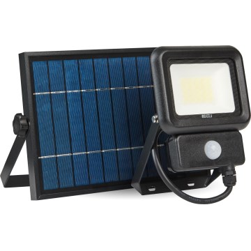 LED Venkovní solární reflektor se senzorem LED/20W/3,7V 6500K IP65 4400 mAh