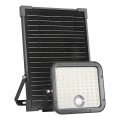 LED Venkovní solární reflektor se senzorem LED/30W/6,4V IP65 3000/4000K + dálkové ovládání