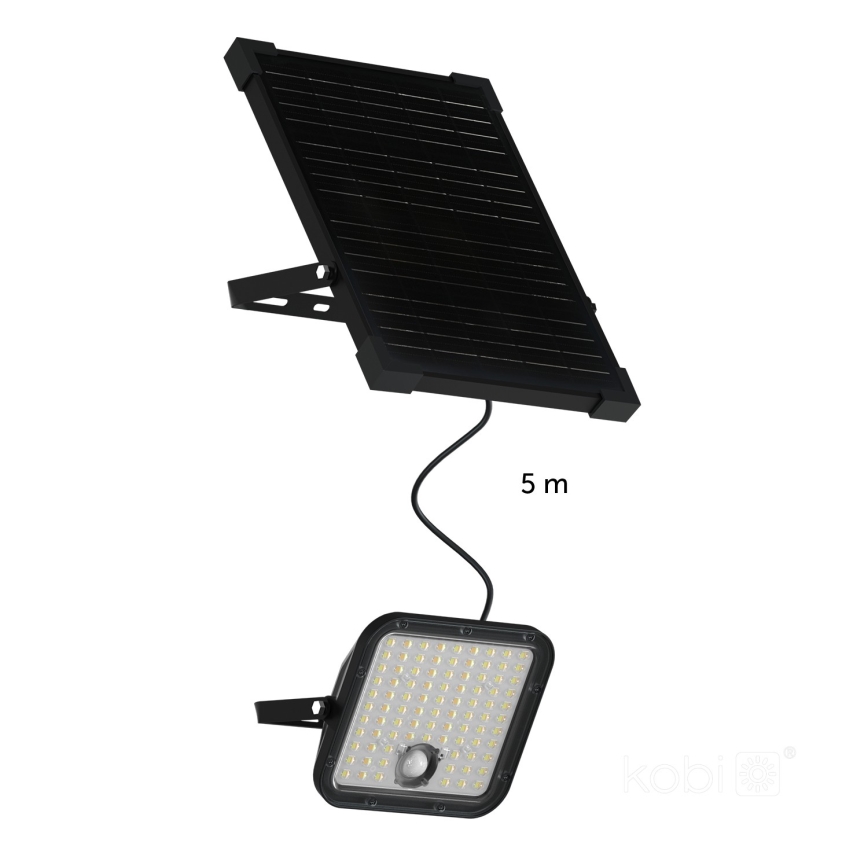 LED Venkovní solární reflektor se senzorem LED/30W/6,4V IP65 3000/4000K + dálkové ovládání