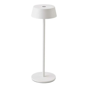 LED Venkovní stmívatelná dotyková dobíjecí stolní lampa LED/2W/5V 4400 mAh IP54 bílá