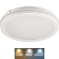 LED Venkovní stropní svítidlo BENO E LED/20W/230V 3000/4000/6500K pr. 20 cm IP65 bílá