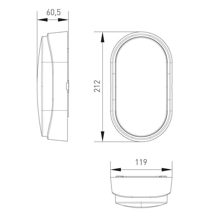 LED Venkovní stropní svítidlo LED/14W/230V IP54 černá