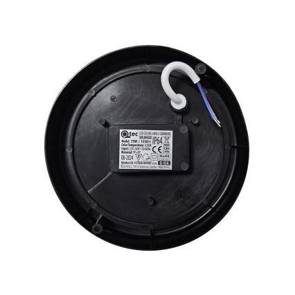 LED Venkovní stropní svítidlo LED/15W/230V 4200K pr. 15,5 cm IP64 černá