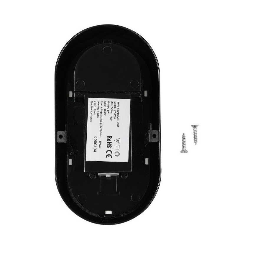 LED Venkovní stropní svítidlo LED/8W/230V IP54 černá
