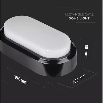 LED Venkovní stropní svítidlo LED/8W/230V IP54 černá