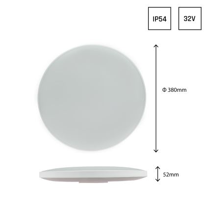 LED Venkovní stropní svítidlo NYMPHEA LED/32W/230V IP54 3000K