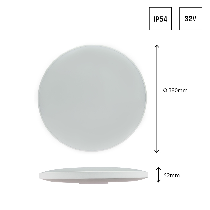 LED Venkovní stropní svítidlo NYMPHEA LED/32W/230V IP54 6000K