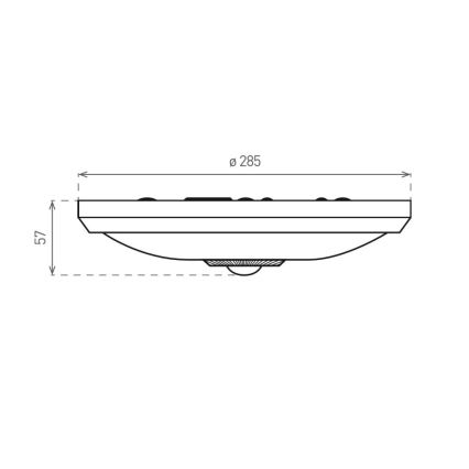 LED Venkovní stropní svítidlo se senzorem PIR LED/16W/230V IP54