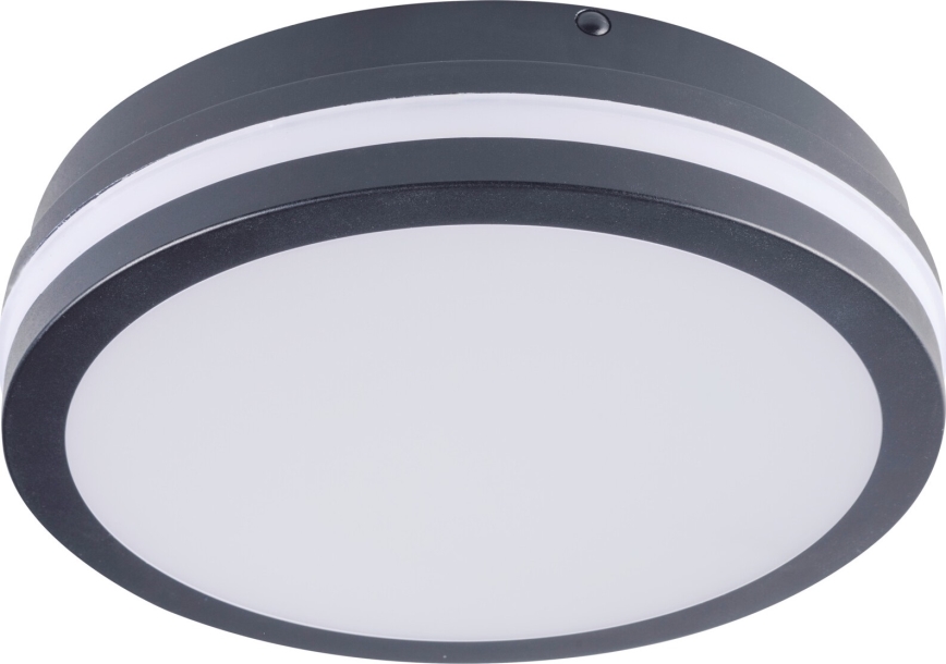 LED Venkovní stropní svítidlo se senzorem pohybu BENO LED/12/18W/230V 3000/3500/4000K IP65 antracit kulatý