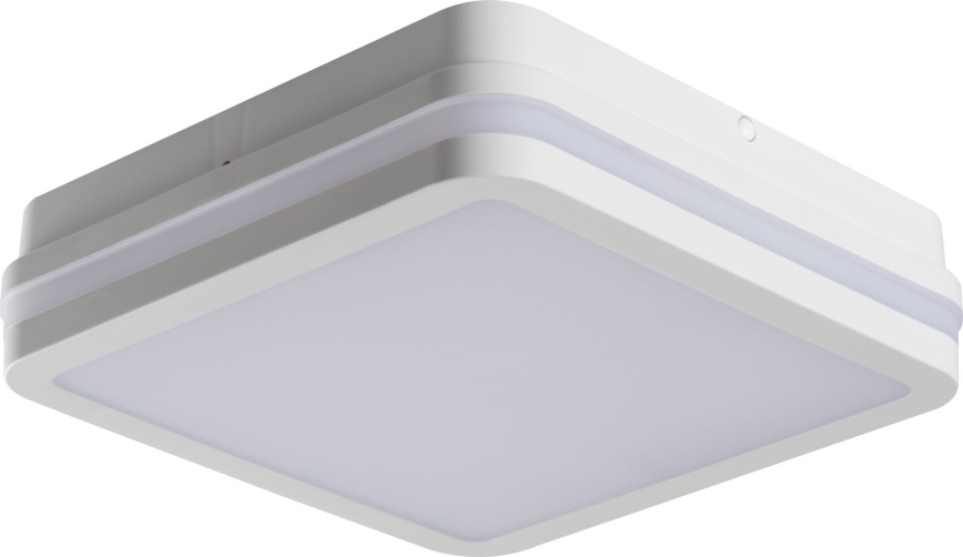 LED Venkovní stropní svítidlo se senzorem pohybu BENO LED/12/18W/230V 3000/3500/4000K IP65 bílá hranatý