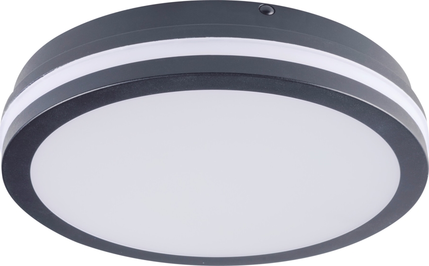 LED Venkovní stropní svítidlo se senzorem pohybu BENO LED/24/30W/230V 3000/3500/4000K IP65 antracit kulatý