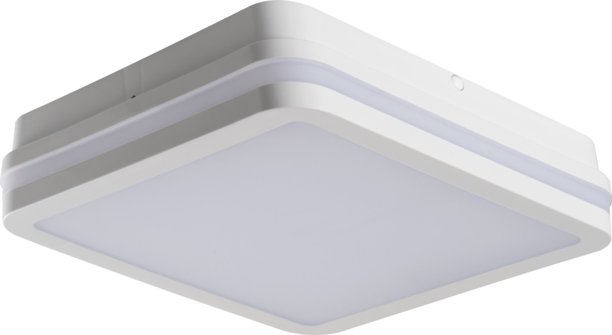 LED Venkovní stropní svítidlo se senzorem pohybu BENO LED/24/30W/230V 3000/3500/4000K IP65 bílá hranatý
