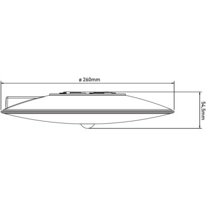 LED Venkovní stropní svítidlo se senzorem VISTA LED/15W/230V pr. 26 cm IP54 bílá