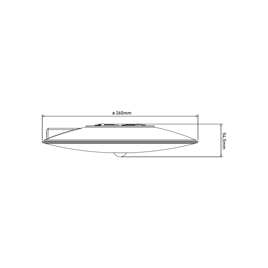LED Venkovní stropní svítidlo se senzorem VISTA LED/15W/230V pr. 26 cm IP54 bílá