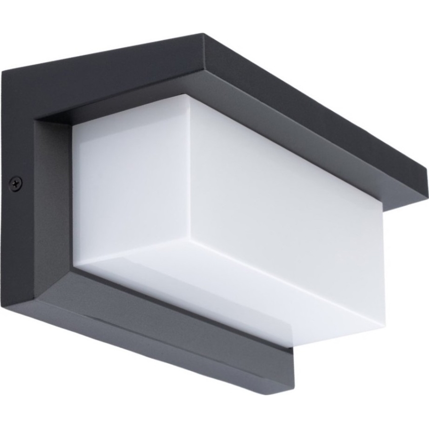 LED Venkovní nástěnné svítidlo s žárovkou se senzorem soumraku NEELY 1xE27/9W/230V IP54 antracit