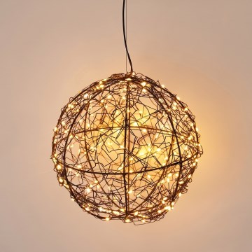 LED Venkovní vánoční dekorace 200xLED/230V pr. 18 cm IP44 teplá bílá koule/černá