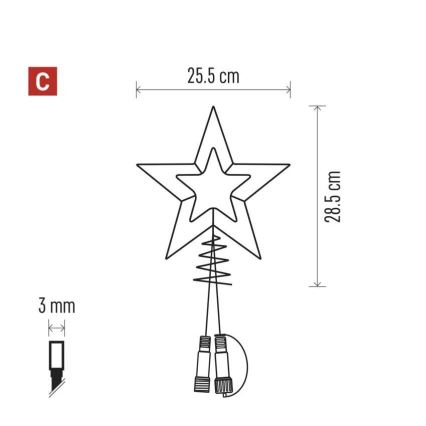 LED Venkovní vánoční dekorace 30xLED/4W/30V IP44 studená bílá