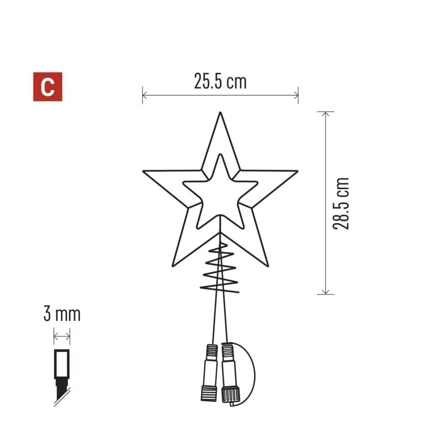 LED Venkovní vánoční dekorace 30xLED/4W/30V IP44 studená bílá