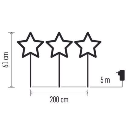 LED Venkovní vánoční dekorace 402xLED/3,6W/4,5/230V IP44 teplá bílá