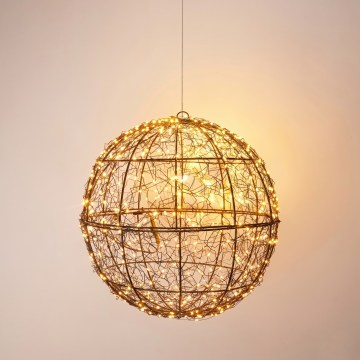 LED Venkovní vánoční dekorace 500xLED/230V pr. 35 cm IP44 teplá bílá koule/černá