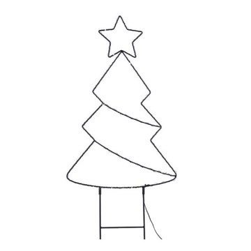 LED Venkovní vánoční dekorace 85xLED/3xAA IP44 teplá bílá stromeček