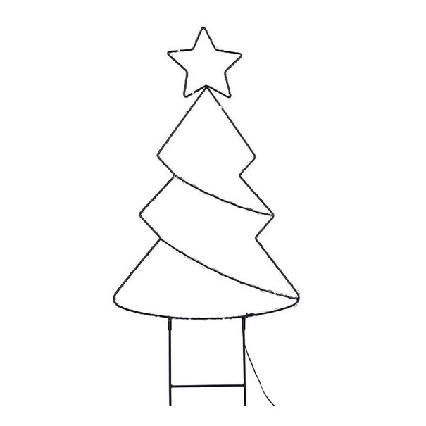 LED Venkovní vánoční dekorace 85xLED/3xAA IP44 teplá bílá stromeček