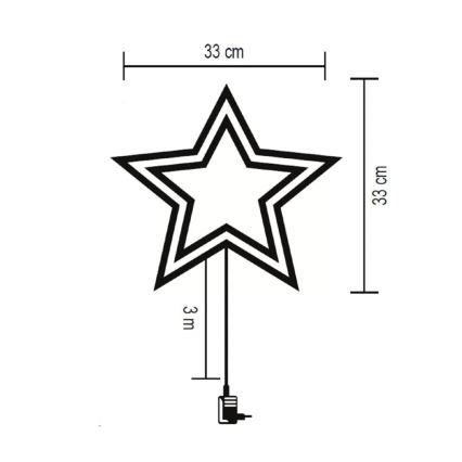 LED Venkovní vánoční dekorace do okna 35xLED/230V IP44 teplá bílá/hvězda
