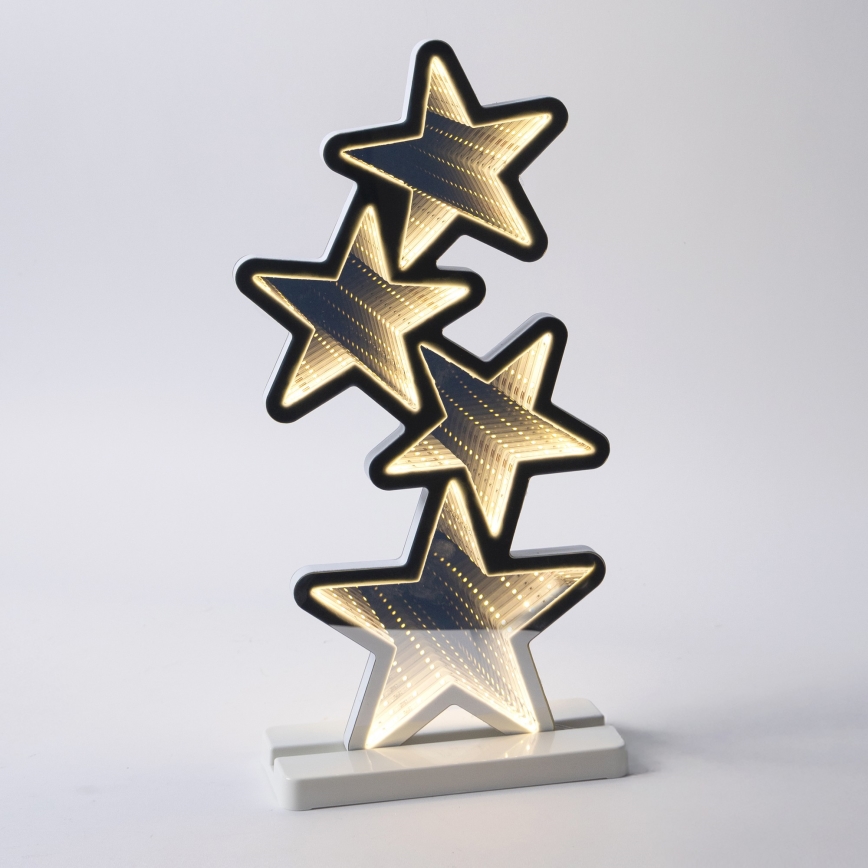 LED Venkovní vánoční dekorace LED/3,6W/230V IP44 teplá bílá hvězdy