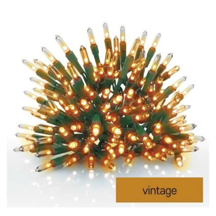 LED Venkovní vánoční řetěz 150xLED/27,35m IP44 vintage