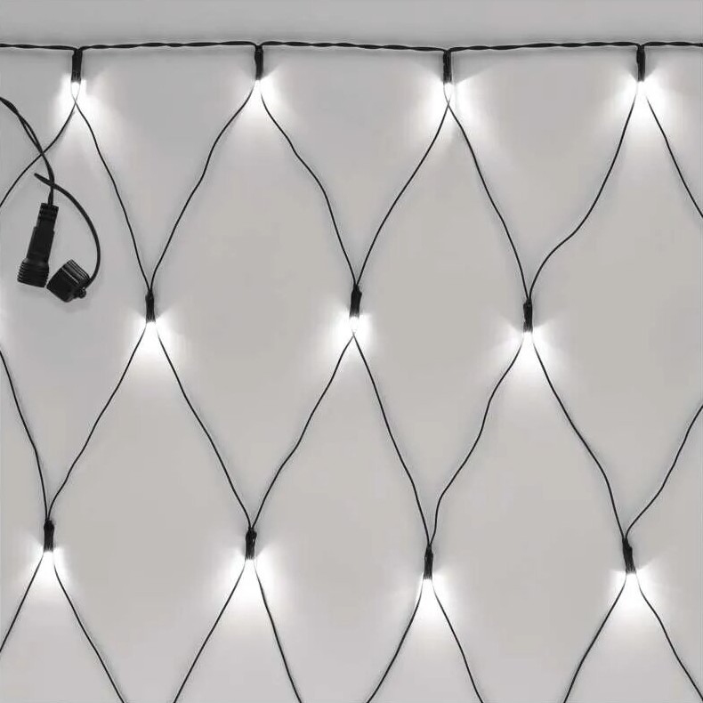 LED Venkovní vánoční řetěz 160xLED/2x1,5m IP44 studená bílá