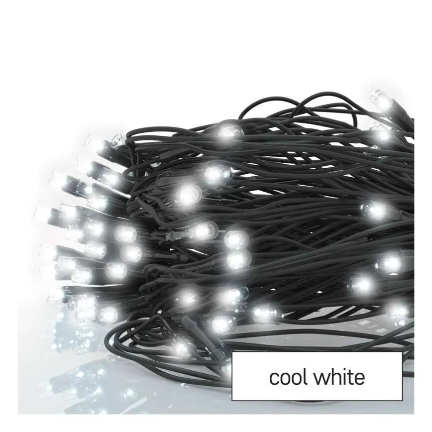 LED Venkovní vánoční řetěz 160xLED/2x1,5m IP44 studená bílá