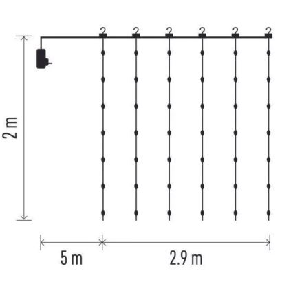 LED Venkovní vánoční řetěz 400xLED/8 funkcí 7,9 m IP44 teplá bílá