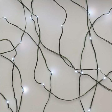 LED Venkovní vánoční řetěz 40xLED 9m IP44 studená bílá