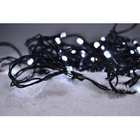 LED Venkovní vánoční řetěz 500xLED/8 funkcí IP44 55m studená bílá