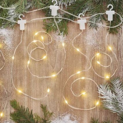 LED Venkovní vánoční řetěz 54xLED/8 funkcí 6,7x0,7m IP44 teplá bílá