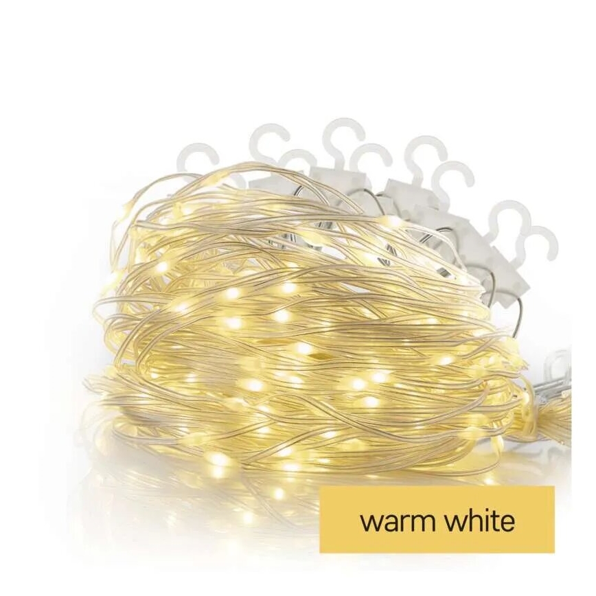LED Venkovní vánoční řetěz 54xLED/8 funkcí 6,7x0,7m IP44 teplá bílá