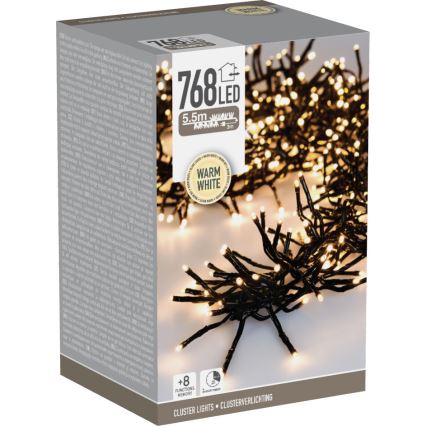 LED Venkovní vánoční řetěz 768xLED/230V/8 funkcí 8,5 m IP44 teplá bílá
